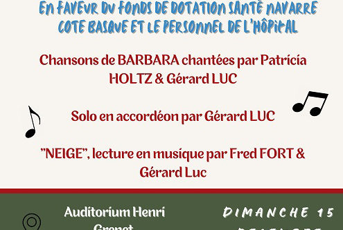 Grand concert solidaire de la Pena Baiona au profit du Fonds de Dotation le 15 décembre à Bayonne