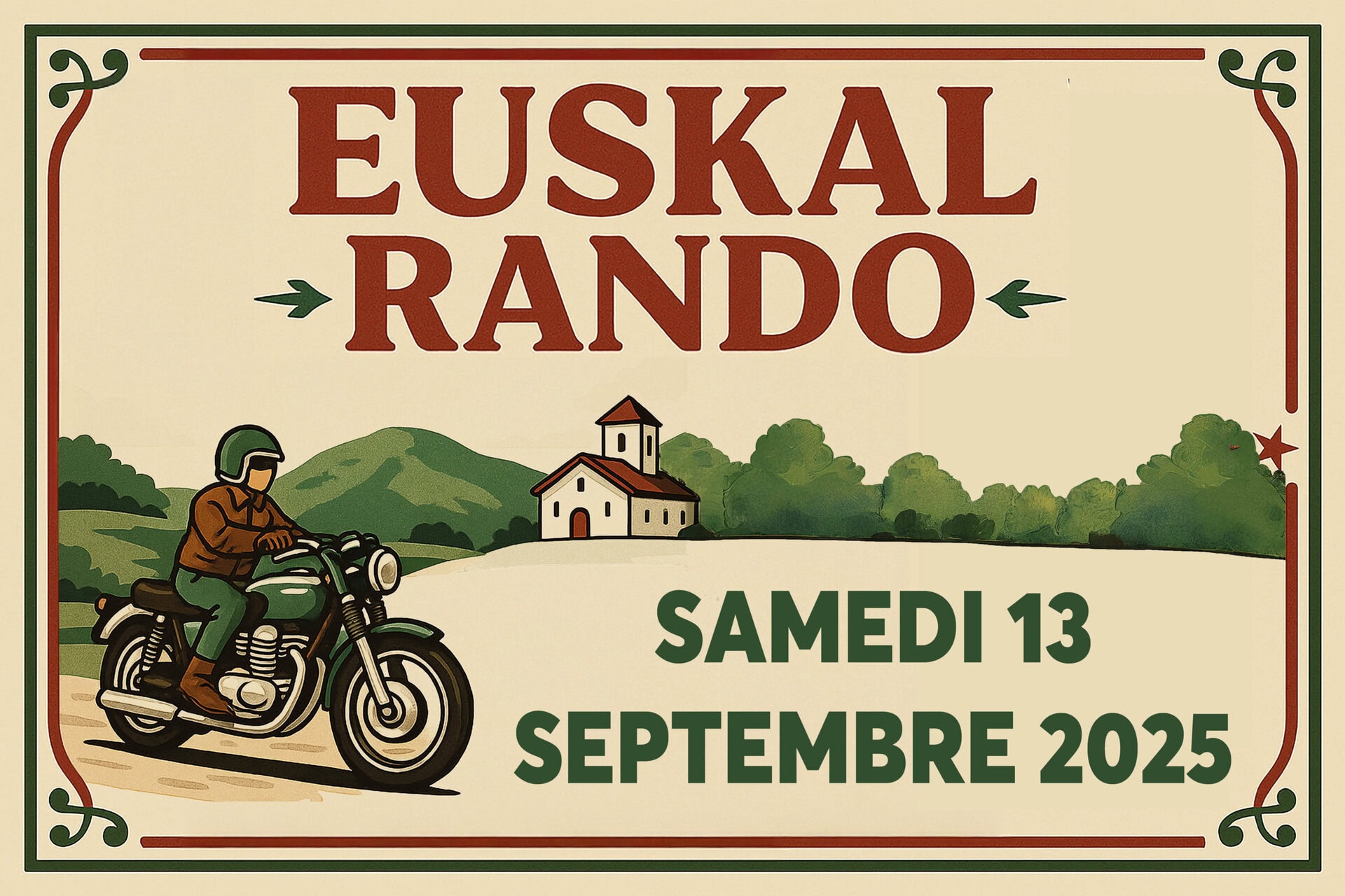 Euskal Rando en moto le 13 septembre 2025