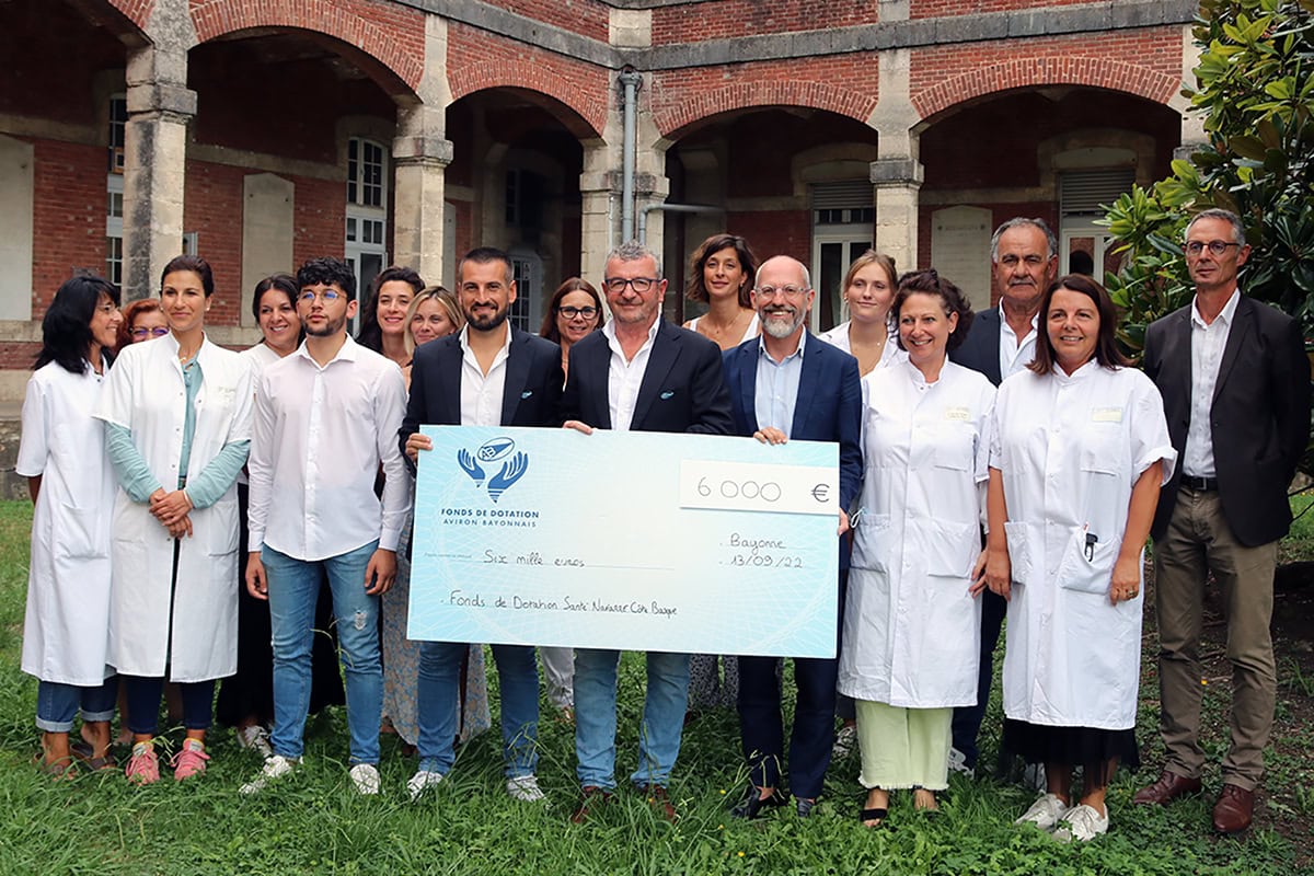 Le Fonds de Dotation Aviron Bayonnais Rugby Pro en soutien des hôpitaux du GHT Navarre Côte Basque