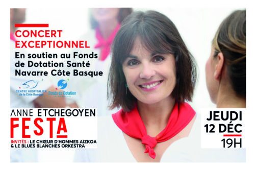 Concert exceptionnel d’Anne Etchegoyen le 12 décembre dans le Hall de l’Hôpital de Bayonne