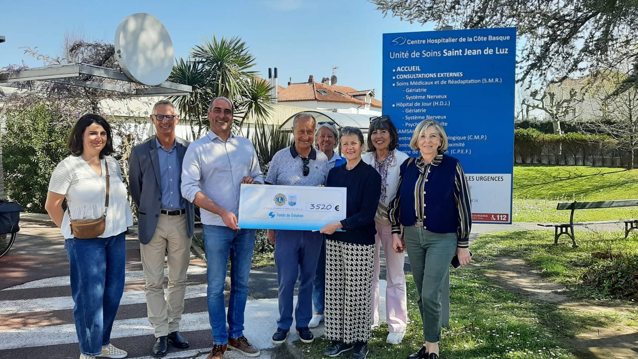 Le Lions Club de Saint-Jean-de-Luz en soutien au Centre Hospitalier de la Côte Basque
