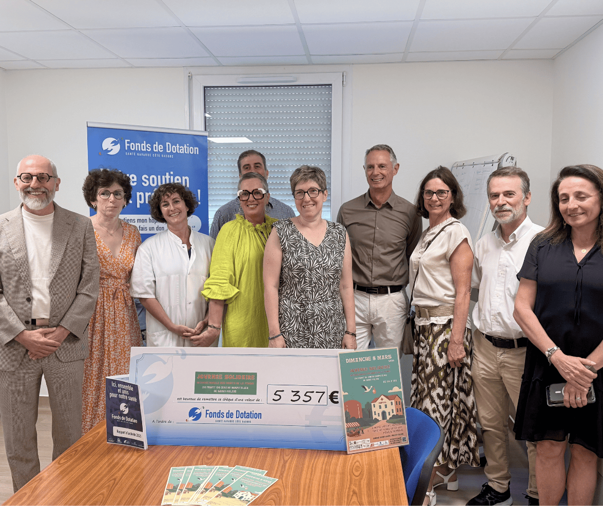 Remise de chèque pour la maternité du Centre Hospitalier de Saint-Palais