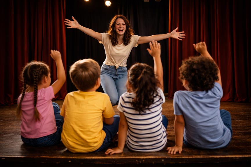 Atelier théâtre et réalisation d&rsquo;un documentaire pour les enfants de l&rsquo;Hôpital de Jour Arc-en-Ciel