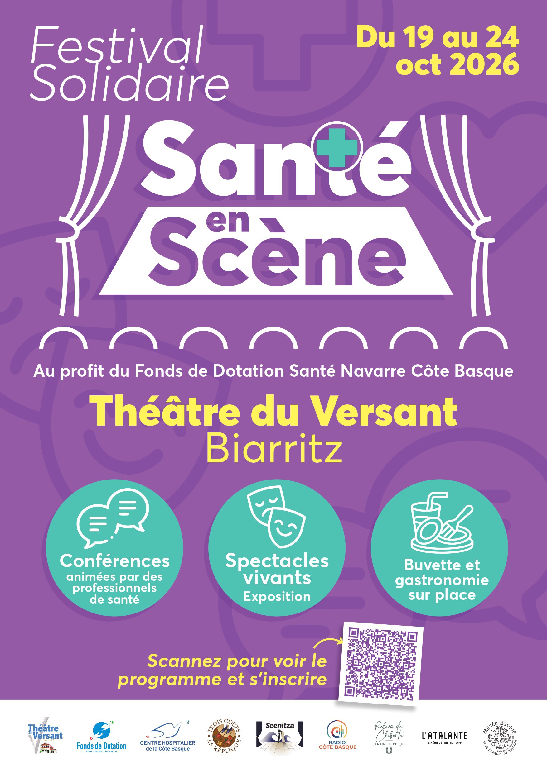 Festival solidaire « Santé en scène » du 19 au 24 octobre au théâtre du Versant à Biarritz